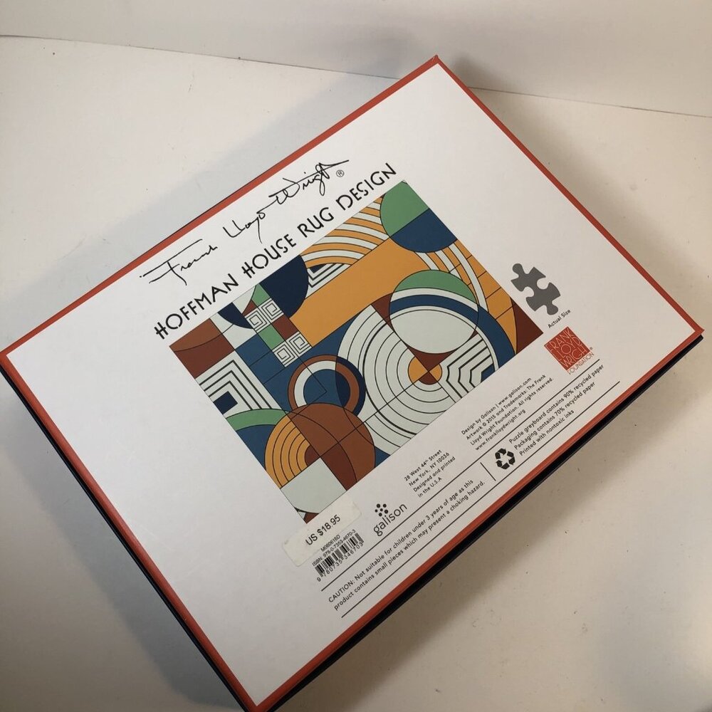 NEW Frank Lloyd Wright Hoffman House Rug Design 1000 Piece Puzzle - Picture 4 of 4